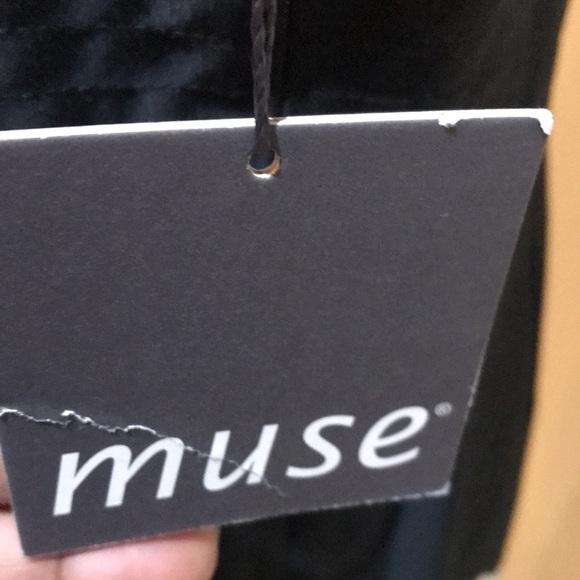 NWT Muse Womens Black Cotton Blend Floral Detailing Sheath Dress- Size 14 - Picture 9 of 13